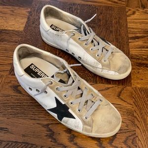 Golden goose super star size 39 tan white black star